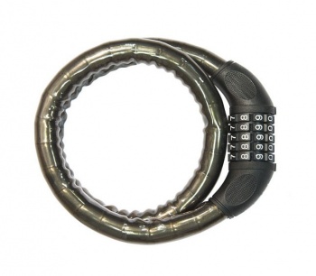 Zámok opancierovaný lankový BRN Trendy Combo (Black)