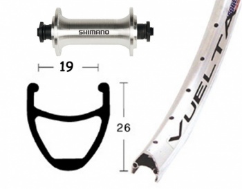 Predné koleso 28" Rodi Airliner 1 / Shimano Tourney TX800 (622-19/Silver)