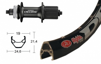 Zadné koleso 28" Ryde ZAC 2000 Disc / Shimano Deore M615 (622-19)