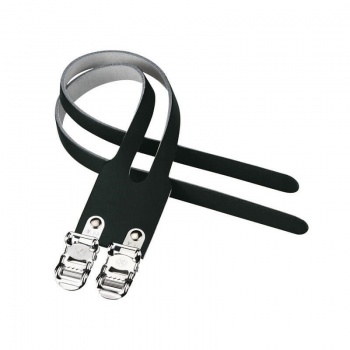 Remienok pedálovej klipsne BRN Leather Straps Double (Black)