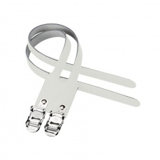 Remienok pedálovej klipsne BRN Leather Straps Double (White)