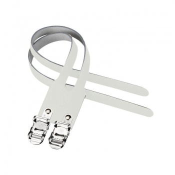 Remienok pedálovej klipsne BRN Leather Straps Double (White)