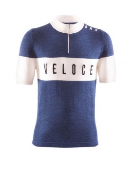 Retro dres s krátkym rukávom BRN Vintage Veloce (Blue)