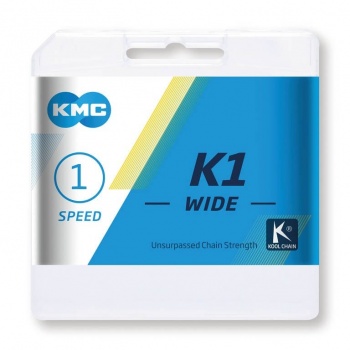 Reťaz Fixed&Single speed KMC K1 Wide Silver/Black