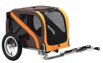 Prívesný vozík pre psy Monz Mini Dog 12" (Brown/Orange)