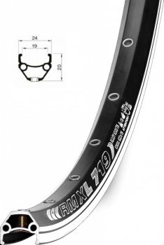 Ráfik 26" Remerx Dragon 719-L Eyelet (559-19/Black)