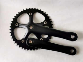 Kľuka s jedno prevodníkom Prowheel Solid (Black)