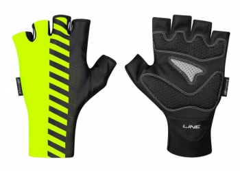 Cyklorukavice Force Line (Fluo Yellow/White)