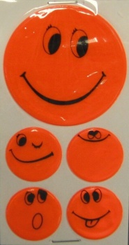 Reflexné nálepky TWN Smiley Sticker Set (Orange)