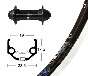 Predné koleso 28" Ryde Zac 19 / Shimano RM70