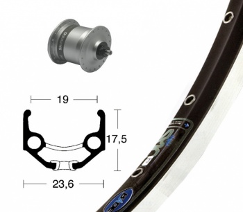 Koleso predné 28" Ryde ZAC 19 / Shimano DH 3N30 s dynamom