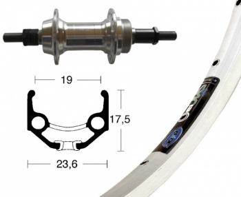 Koleso zadné 28" Ryde Zac 19 / AL náboj