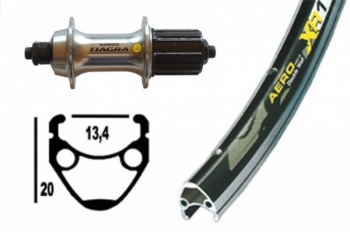 Koleso 28" zadné EXAL XR1 / Shimano Tiagra