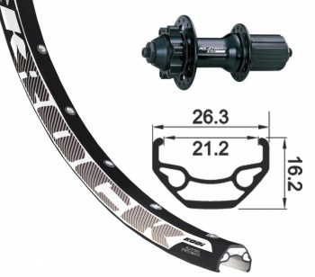 Koleso zadné 26" Rodi Black Rock Disc / XLC Evo Disc