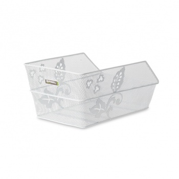 Košík zadný BASIL Cento Flower L (White)
